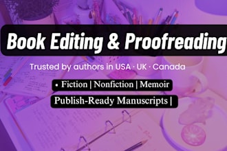 edit and proofread your book manuscript for grammar and structure