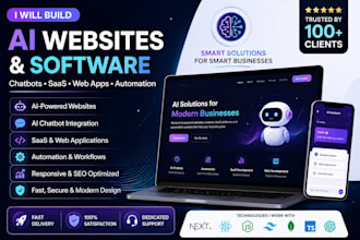 build ai website, ai saas software, chatbot, automation web app