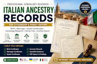 retrieve italian ancestry records for citizenship