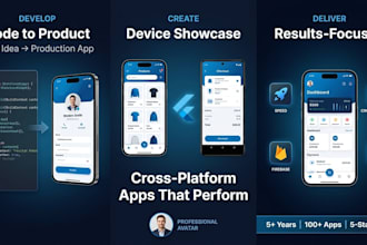 develop a cross platform mobile app using flutter and dart