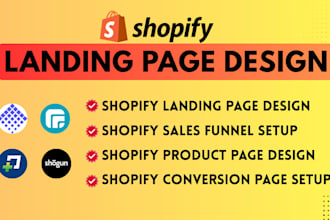 design shopify landing page design pagefly zipify shogun ecomposer gempage replo