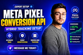 setup meta pixel conversion API hybrid tracking with meta event deduplication