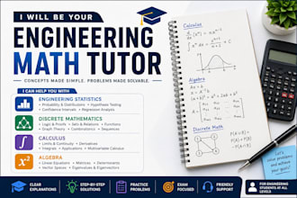 tutor engineering statistics, mathematics, calculus, advance math, algebra