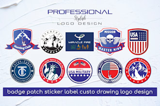 design custom modern tactical military patch and mascot logo