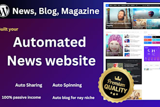 build wordpress autoblog or autopilot automated news website