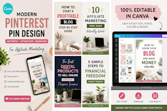 modern pinterest pins for affiliate marketing