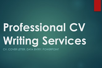 write a professional CV, cover letter and resume