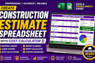 build automated construction budgeting spreadsheet