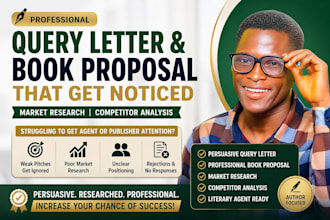 write persuasive query letter book proposal with market and competitors analysis