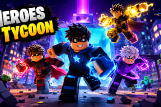develop full game creation, roblox rng, tycoon, roblox obby, brainrot game, map