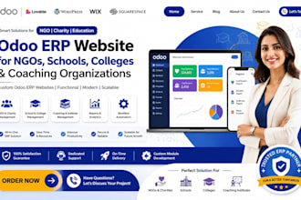 customize odoo erp ngo charity organization coaching school collage website
