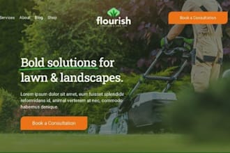 build squarespace landscaping website lawn care website