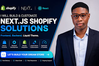 build a nextjs shopify store frontend, backend and customize your liquid theme