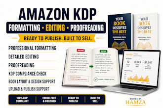 format edit and proofread your amazon KDP book