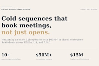 write a b2b cold email sequence that books meetings