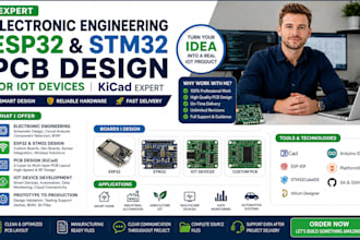 expert electronic engineering esp32 pcb design stm32 design for iot device kicad