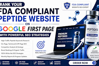 rank your fda compliant peptide website on google first page with SEO strategies