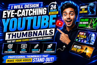 create professional and trending youtube thumbnails