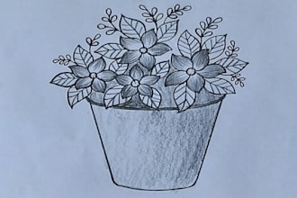 draw a pencil pot drawing for you