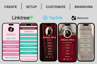 design linktree stan store beacons taplink bio link landing page meta business