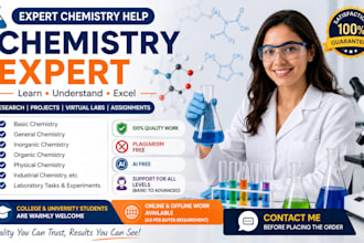 do chemistry research, projects, virtual labs, organic, and inorganic chemistry