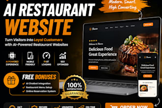 create ai restaurant website with online ordering and booking automation