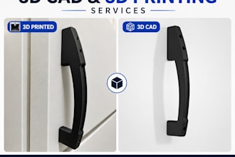 design and 3d print custom parts and prototypes