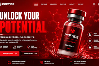 build peptide website supplement website research peptide supplement store