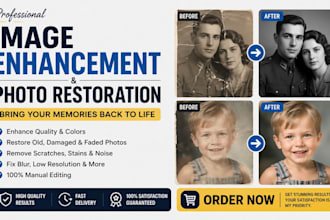 professionally enhance, restore and fix your old damaged photos