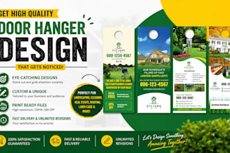 design a professional eddm postcard, direct mail flyer, door hanger, rack card