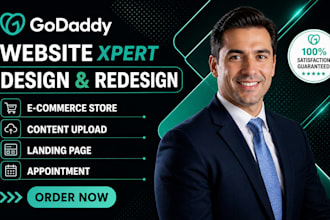 design godaddy website redesign, godaddy website design, develop godaddy