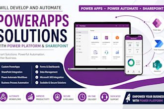develop and automate powerapps solutions with power platform and sharepoint