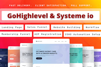 be your systeme io, gohighlevel, go high level, zoho, hubspot CRM setup expert