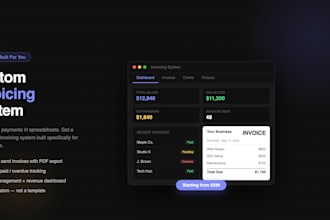 build a custom invoicing and billing system for your small business