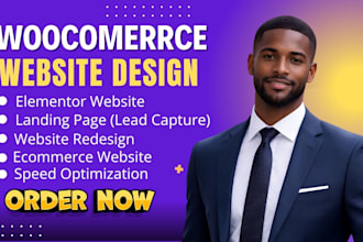 build wordpress website or ecommerce website using woommerce and elementor