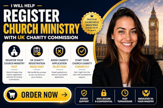 help register church ministry with UK charity commission