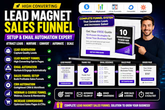 create lead magnet funnel sales funnel landing page lead generation automation