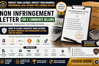 prepare letter of non infringement for e commerce sellers