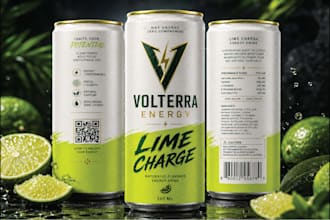 design premium energy drink, beer label, beverage and soda packaging