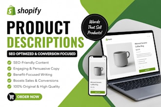 write SEO shopify product descriptions that convert