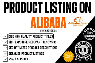 do alibaba product listing