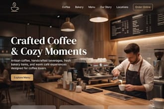 build squarespace cafe website coffee shop website food brand website