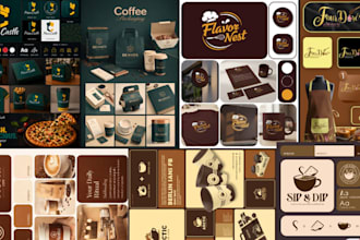 create food logo, restaurant branding kits, brand identity, cafe design