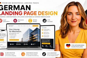 design a modern wordpress landing page for german business