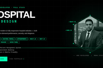 build a mern stack or next js hospital website