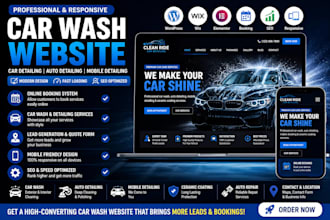 build car wash website auto detailing car detailing mobile detailing website