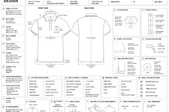 design production ready activewear and gymwear tech packs
