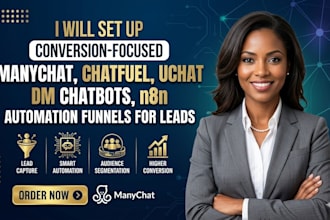 setup manychat  chatfuel automation instagram dm chatbots uchat n8n for leads