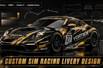 design custom liveries for iracing, ams2, rfactor 2 and assetto corsa