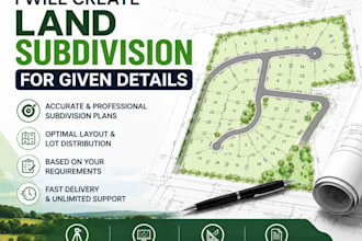 create land subdivision for given details